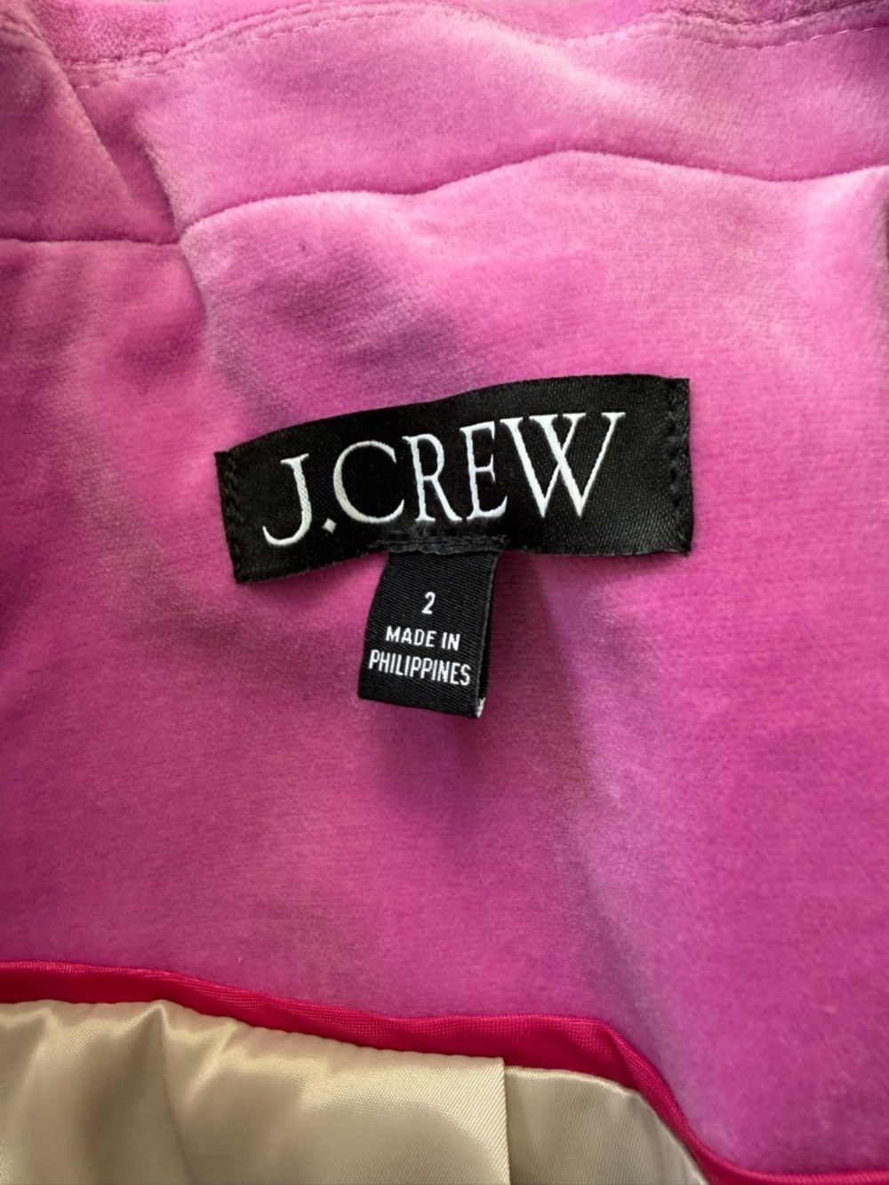 J. Crew Pink Velvet Blazer - Picture 3 of 3